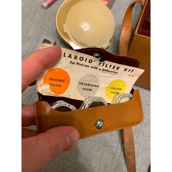 Vintage Polaroid Land Camera Model 95 1948 Gray Folding Bellows Camera Case - Picture 6 of 14